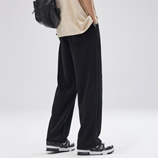 撞色长裤男春夏季宽松修身显瘦直筒织条垂坠感休闲裤DY5031-P79，男装休闲裤，电商A178-1