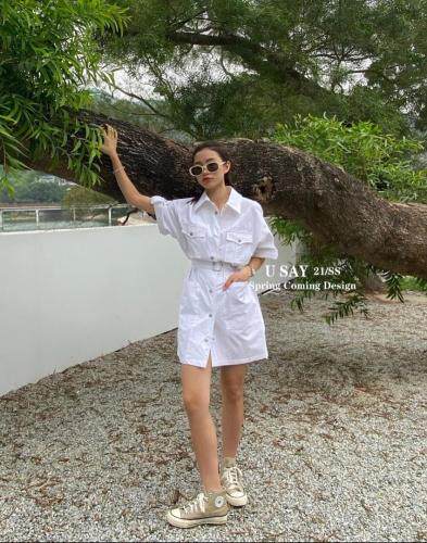 衬衫工装连衣裙,女装衬衫,MJJ