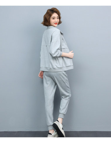 2022春季时尚简约大方气质优雅收腰显瘦休闲修身百搭潮流两件套，女装套装/套裙，丽影随形