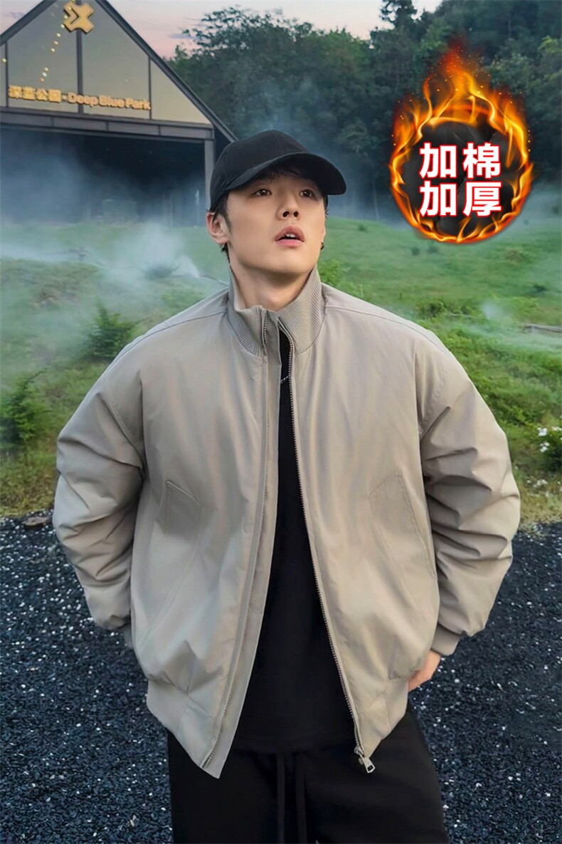 网图现货10w件防水美式高街短款夹克棉衣外套男J5232J加棉-特P55,男装夹克,电商A001-1