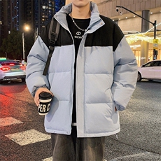 现货港风棉衣男立领二开撞色加厚棉袄DSA157B-M88888-特P65，男装棉衣，电商A157B
