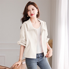 短外套女水洗棉柔软百搭简约休闲外套，女装短外套，芙芮