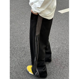 竖条纹休闲裤男女韩版潮流高街帅气百搭2025春季ins长裤K6098-P45图片