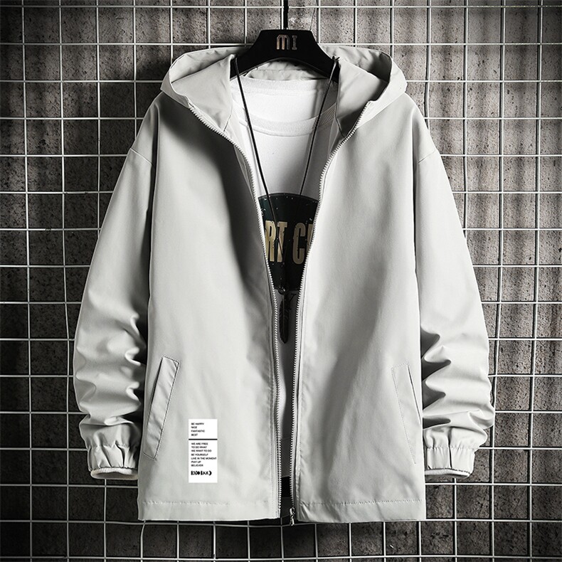 JK65045-P45连帽夹克男大码胖子棒球服上衣外套网格挂拍,男装夹克,电商A040A