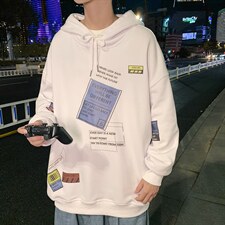 ！21春季新款男士连帽卫衣潮流印花学生春装外套WY310P40，男装卫衣，电商B220
