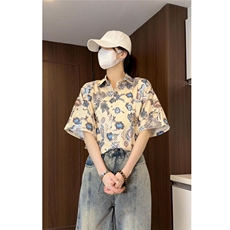 控59花衬衫夏季风印花衬衫短袖风宽松版型CS011-P30，男装衬衫，电商A128