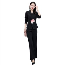 时尚潮流女装套装春季新款修身显瘦职业装气质优雅两件套，女装套装/套裙，红依一坊