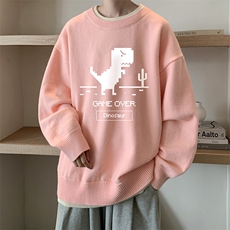控78假两件毛衣男大码加绒针织衫男毛线衣M80315-P55加绒P70，男装针织衫/毛衣，电商A040