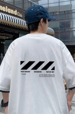 JT55128-P25假两件短袖t恤男大码胖子半袖体恤半截袖港风，男装T恤，电商A040