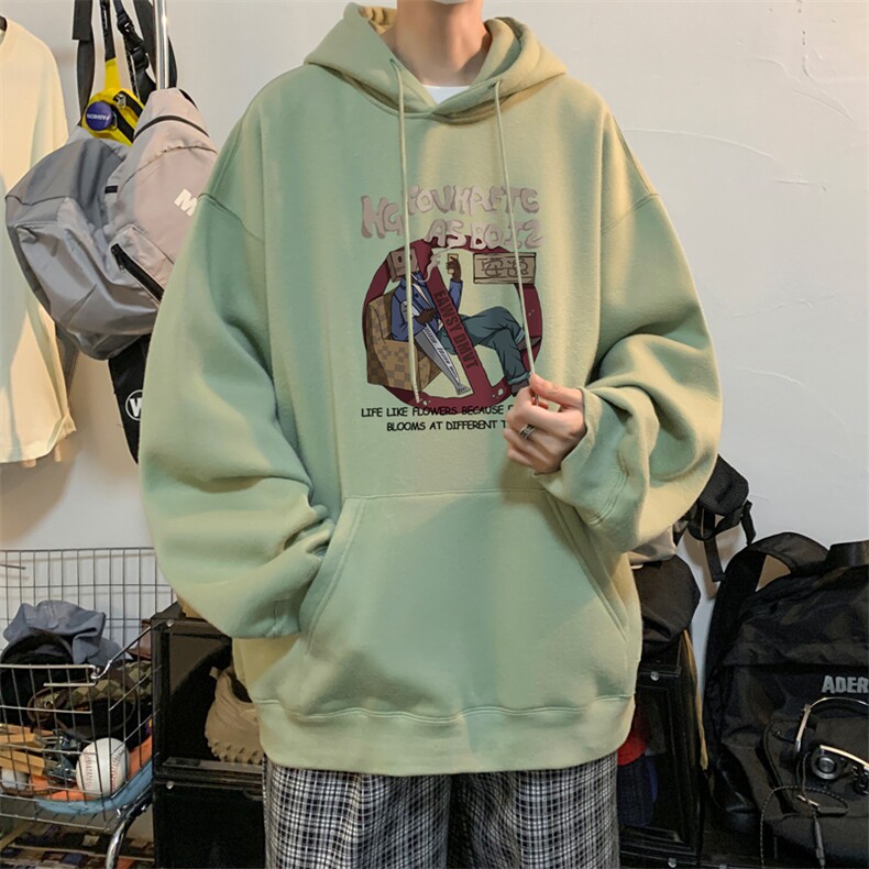 ！连帽圆领卫衣男装港风帽衫男 LM154-P35图片