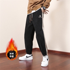 2309加绒/P55休闲裤男美式个性大码宽松潮男百搭长裤子运动卫裤男，男装休闲裤，星座1204