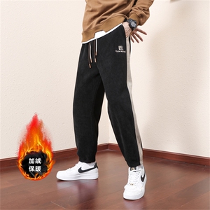 2309加绒/P55休闲裤男美式个性大码宽松潮男百搭长裤子运动卫裤男图片
