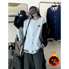 抖音得物高品质重磅全棉二开360克立领棒球服开衫卫衣外套1201，女装短外套，电商A486