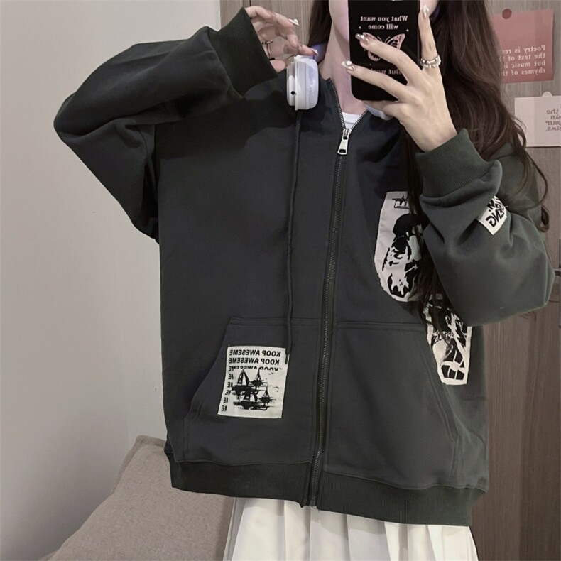 潮牌卫衣设计感上衣秋冬韩版宽松情侣开衫卫衣E573-P45,男装卫衣,星座911-2(原星座613-2）