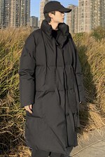 基地-MY994-P168冬季新款飘带中长款棉衣男同款棉服暗黑风 控228图片