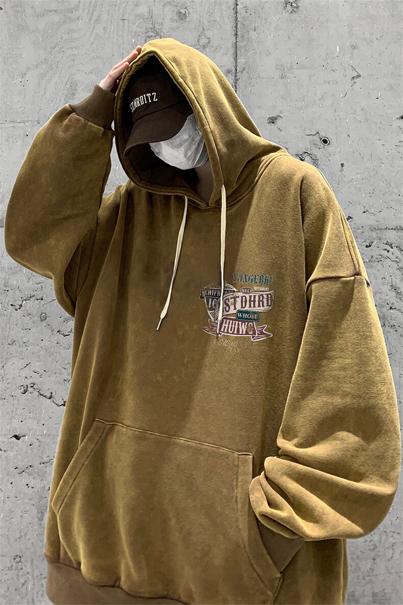 男装做旧加厚连帽卫衣23秋冬季机车印花男生外套XZ514-2-6676-P78,男装工装外套,星座514-2(原B239)