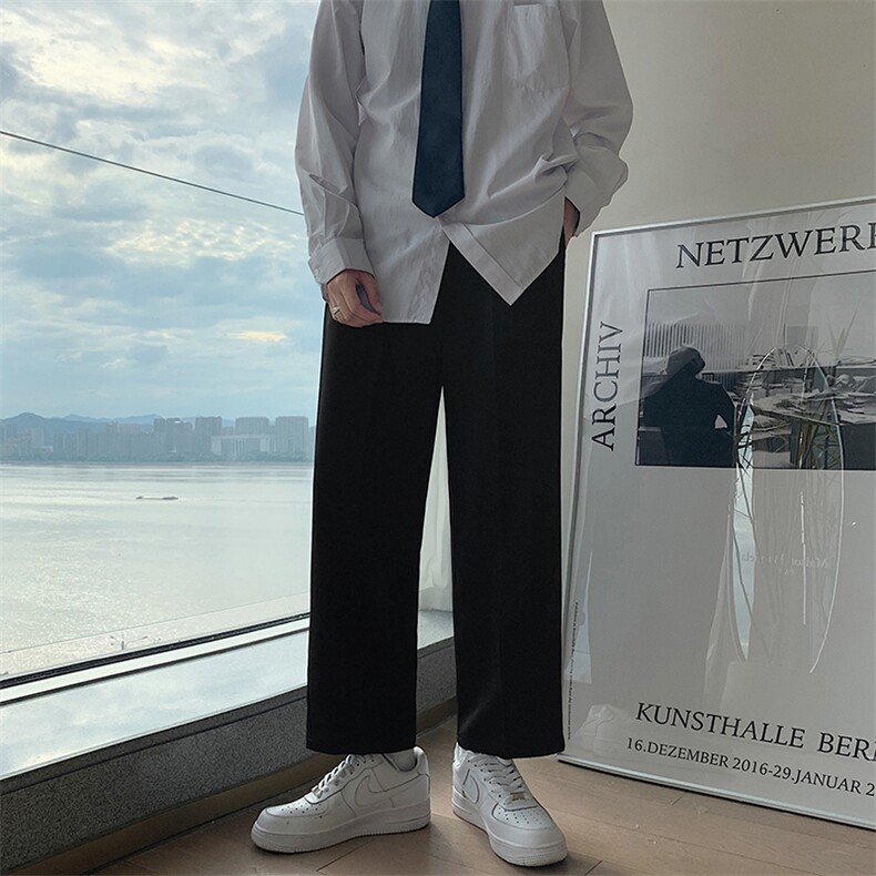 西装男韩版潮流学生帅2023秋夏季新款ins宽松百搭休闲裤K2080-P30,男装西裤,星座412-3
