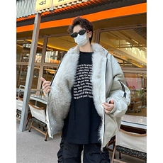 冬季毛领连帽棉服男宽松小众解构帆布座山雕棉衣外套MF320-P118，男装棉衣，星座412-2