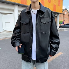 春季机车服皮衣男潮韩版青年飞行员夹克潮流男士外套JK0202-P58，男装夹克，星座308B-1