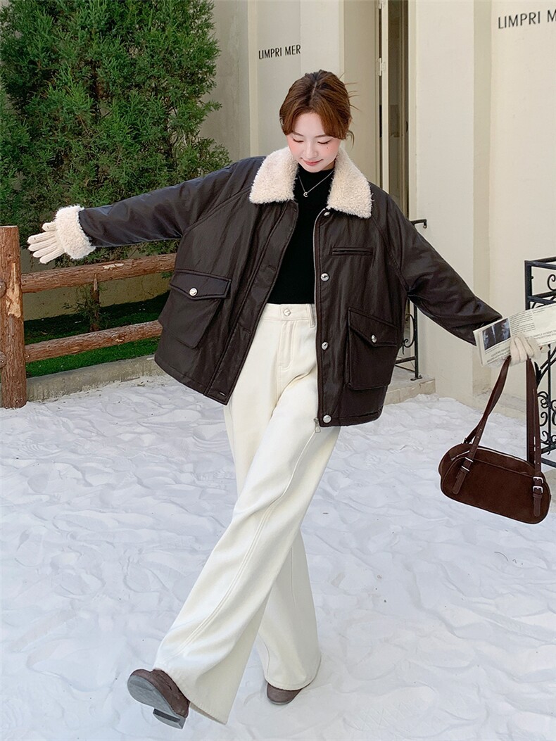 (现货)2025年冬季新款PU皮羽绒服赵思露同款2570款P255-K335,女装羽绒服,浙宝301