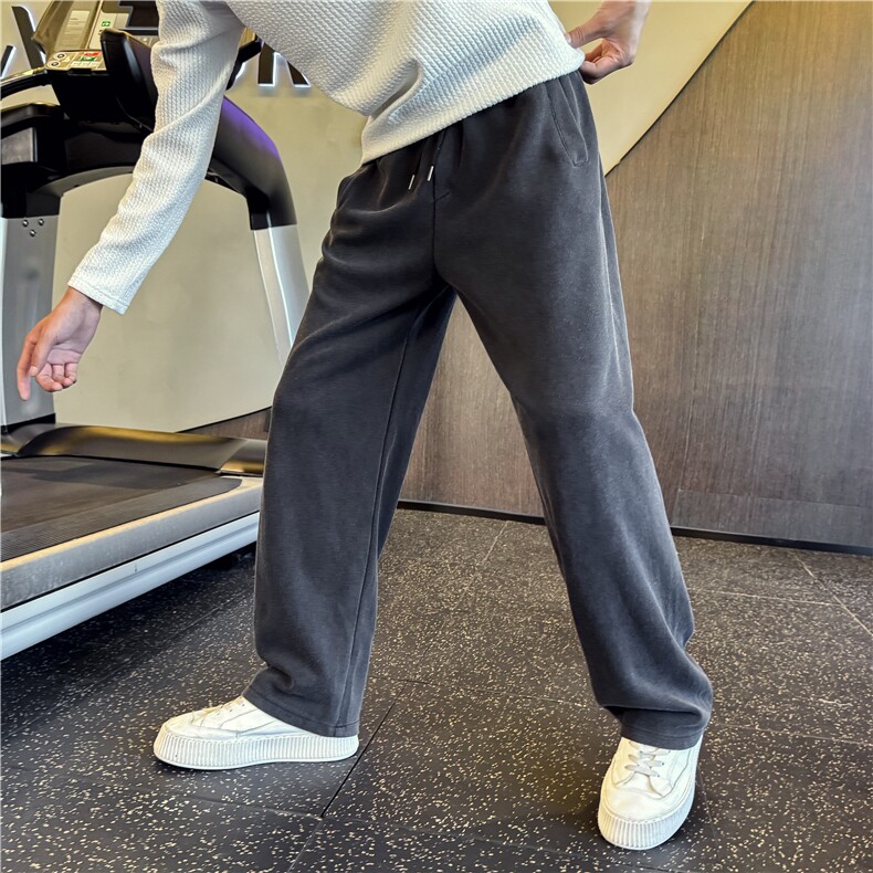 SWK01-P45水洗做旧直筒裤男款潮流运动裤痞帅宽松阔腿男裤，女装休闲裤，星座215（原电商B249）