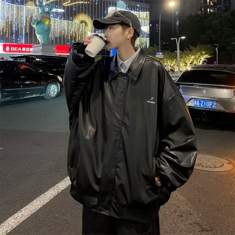男秋季新款口袋皮衣夹克外套L205P72,男装皮衣,星座1116-2