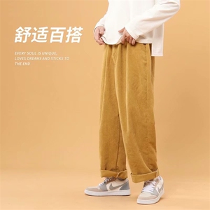 男春季新款灯芯绒直筒休闲裤MK02P32图片