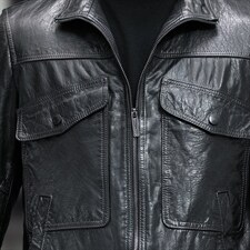 F28058海宁2023冬季新款男式皮衣男头层油蜡牛皮皮衣P680，男装皮衣，电商B360