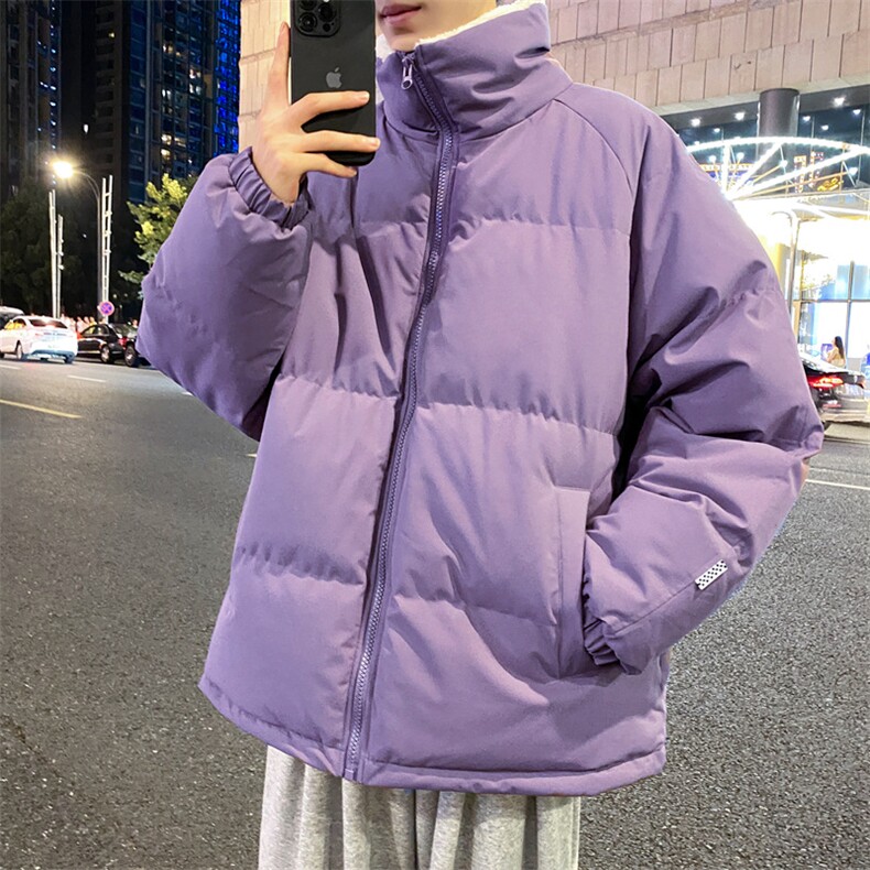 港风冬季新款立领棉服中性情侣风潮牌百搭棉衣外套111-P75图片