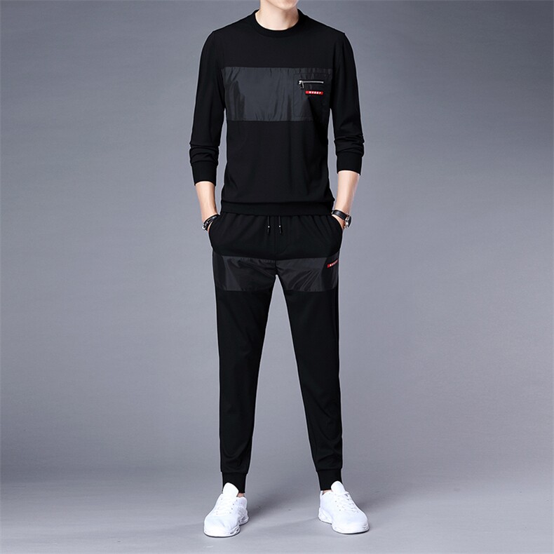 YAJ6621春季新款2023年男士休闲卫衣长袖套装外套时尚P132，男装休闲套装，电商B360