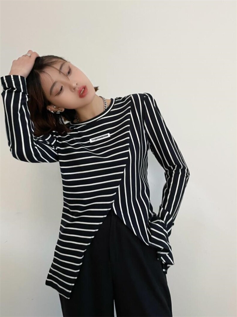 条纹撞色打底衫，其它，YSQ Boomboom
