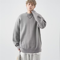 纯色毛衣秋冬cleanfit针织衫美式慵懒风宽松圆领外套6204-P42网图，男装针织衫/毛衣，电商B245