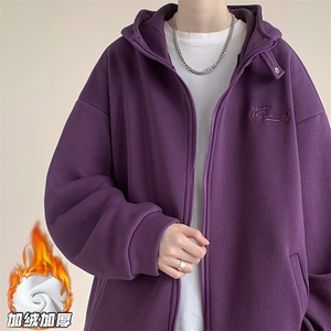 现货D232-WT116-P88控108自制款高克重刺绣加绒加厚外套班服65棉