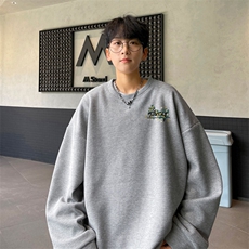 华夫格！华夫格上衣男圆领华夫格卫衣男大码长袖t恤男HY217-特P23，男装T恤，电商B367