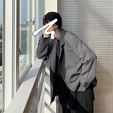 ins痞帅西服男休闲外套炸街学院风盐系西装潮流韩版宽松X403-P60，男装西服套装，星座1008-2