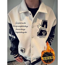 棒球服外套男春季新款翻领刺绣情侣立领夹克宽松拼接上衣JKA230，男装夹克，星座1116A（原606A-3）