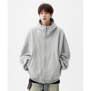 美式解构连帽运动衫男新款潮拼接设计感休闲宽松外套WYE33 P52图片