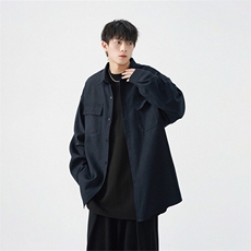 W9224-P35网图现货春季新款日系工装衬衫潮牌宽松高级休闲外套，男装衬衫，星座1608-2