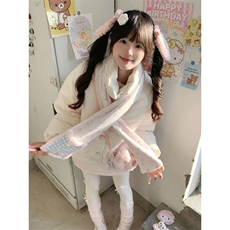 1506-1/M79001/P99撞色立领棉服面包服+围巾女宽松保暖棉衣外套，男装棉衣，星座1506-1