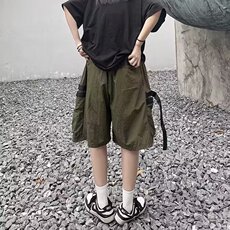 2023港风文艺做旧短裤男春夏宽松潮流五分裤，男装休闲裤，星座716-3