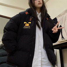 网络图现货潮流文艺日系新款原宿猪猪侠慵懒百搭棉衣JS331-P98，男装棉衣，星座715-7