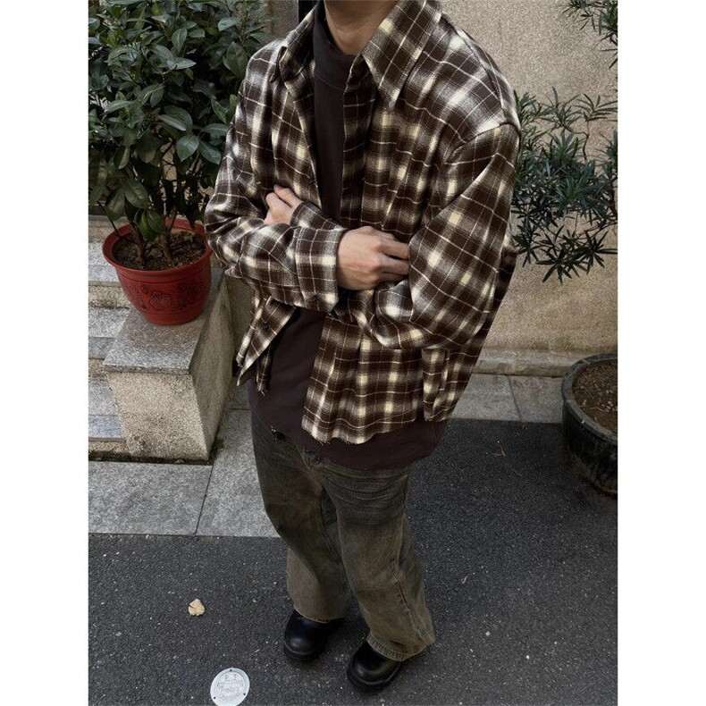 D8884-P78高质量秋季新款纯棉长袖宽松款衬衫潮-网图档口大货,男装衬衫,星座603-2