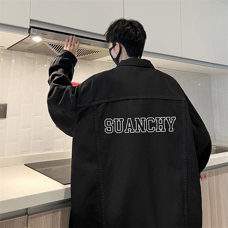 牛仔夹克男大码牛仔外套男茄克 NJ77229-P60加绒款-P75图片
