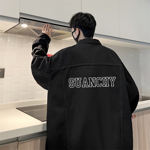 牛仔夹克男大码牛仔外套男茄克 NJ77229-P60加绒款-P75图片