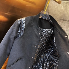 秋冬新款翻领毛呢棒球服男加棉外套精神小伙棉袄夹克潮流百搭上衣，男装夹克，星座1210-1