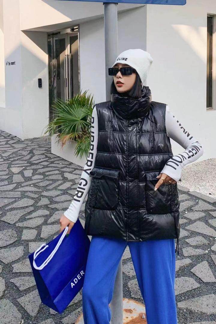 爱美欧现货双领羽绒马甲，女装马甲，爱美欧