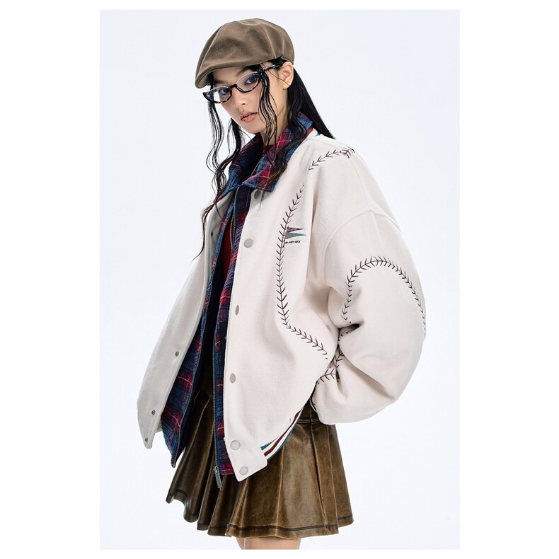 新款潮流冬季宽松棒球棉服男女同款小众设计感美式休闲厚外套,男装棉衣,星座1210-1