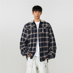 1连帽大码M-5XL衬衫男大身100%棉帽子100%聚酯纤维CS77918P60控98图片