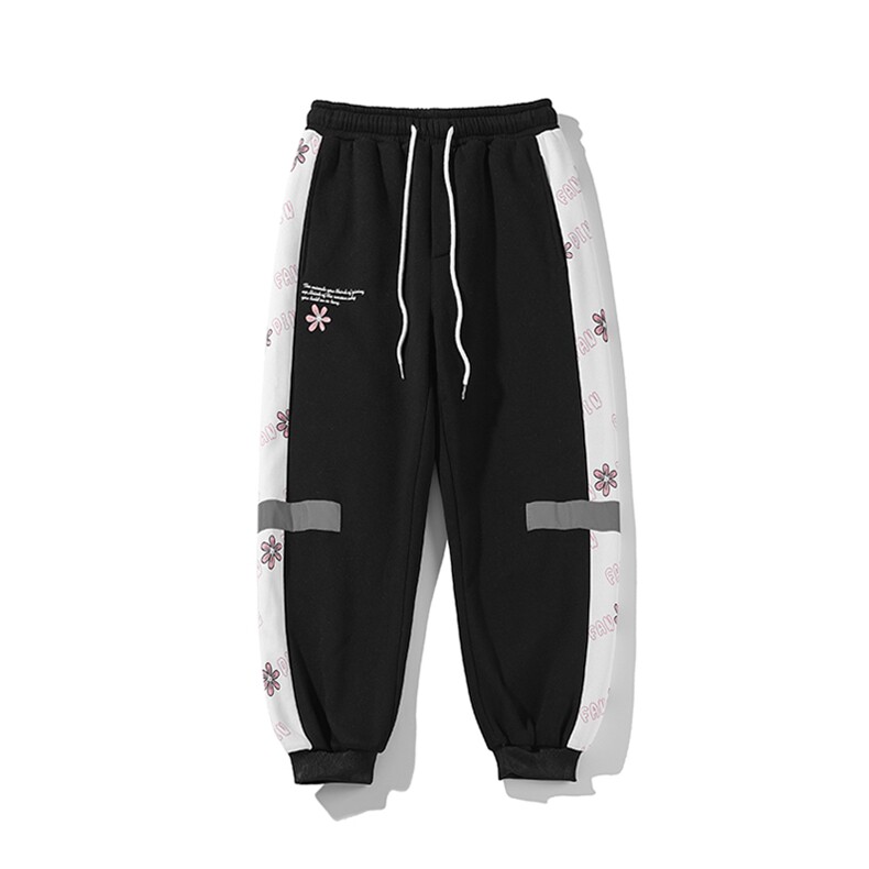 2023冬季新款日系蓝底大码加绒加厚反光卫裤M-5XHK21626-特P35,男装休闲裤,电商A022