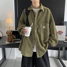 20秋冬灯芯绒外套长袖韩版衬衫宽松衬衣情侣男女ins潮H202/P45，男装衬衫，钱塘713